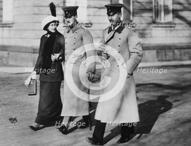 Victoria Louise, Ernst August and Prince Oscar, 1913. Creator: Bain News Service.