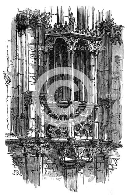 Balcony, Hotel de Ville, Ghent, 1872. Creator: Unknown.