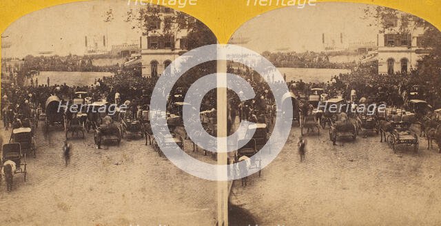 Reception of the Japanese Embassy at the Battery, 1860. Creator: Attributed to George Smith Cook.