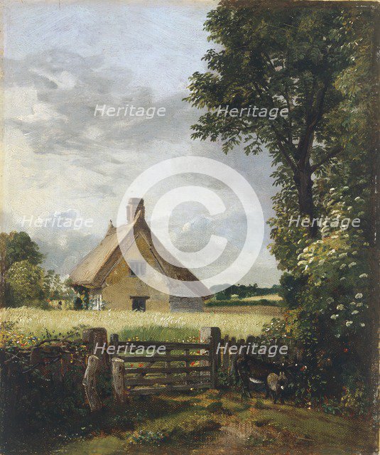 'A cottage in a cornfield', 1815-1818. Artist: John Constable.