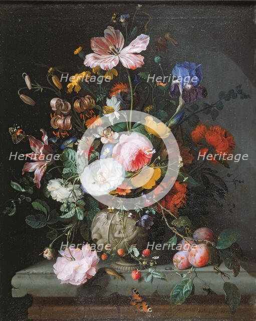 Sill life with Bouquet of Flowers, 1677. Creator: Jacob van Walscapelle.