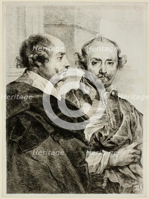 Two Portraits of a Man in Half-Length, 1784/1815. Creator: Vivant Denon.