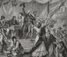 French Revolution: Enlistment of volunteers, 1876.  Creators: Hippolyte de la Charlerie, Jonnard.