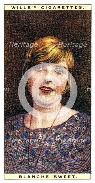Blanche Sweet (1896-1986), American actress, 1928.Artist: WD & HO Wills