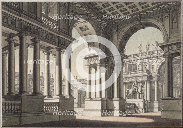 Stage design for the Opera Idomeneo by W. A. Mozart, 1812-1814. Artist: Quaglio, Lorenzo (1730-1804)