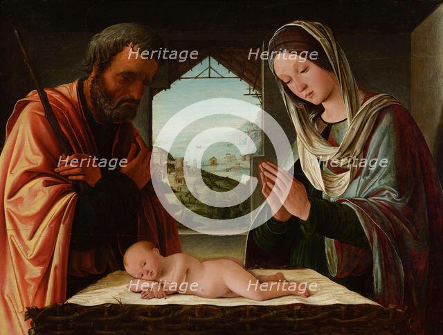 The Holy Family or Christmas, c.1494. Creator: Costa, Lorenzo (1460-1535).