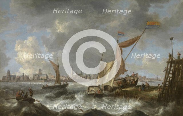 A View of Vlissingen, mid-17th century. Creator: Bonaventura Peeters I.