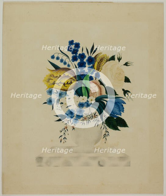 Flowers in a Marble Vase, n.d. Creator: Unknown.