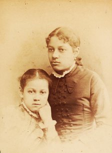 Studio portrait of two young women, c1860-c1869. Creator: HD Garns & Co.