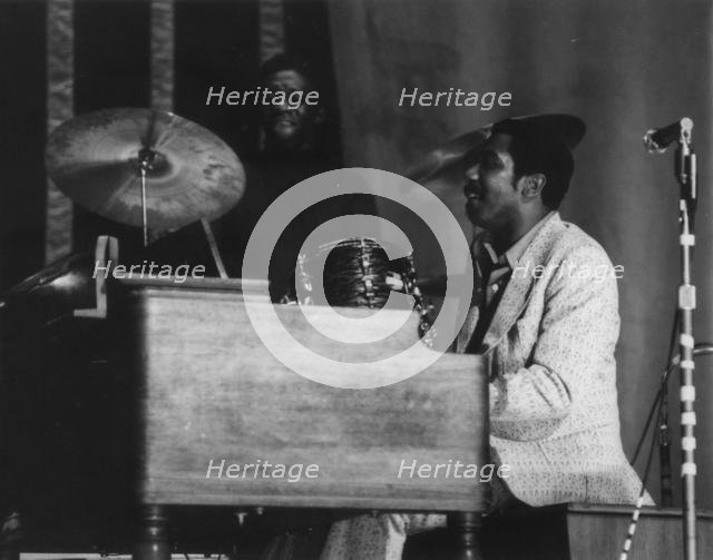 Jimmy Smith on stage playing a Hammond Organ, 1968. Creator: Brian Foskett.