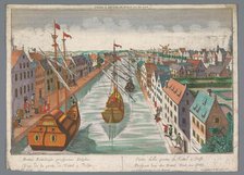 View of a canal in the vicinity of the Ketelpoort in Delft, 1742-1801. Creator: Anon.
