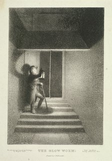'The Glow Worm'; a watchman with his lantern in Lansdown Passage, Westminster, London, c1820. Artist: George Hayter