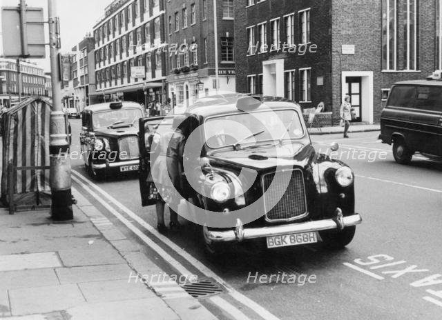 1970 Austin FX4 London taxi cab. Creator: Unknown.