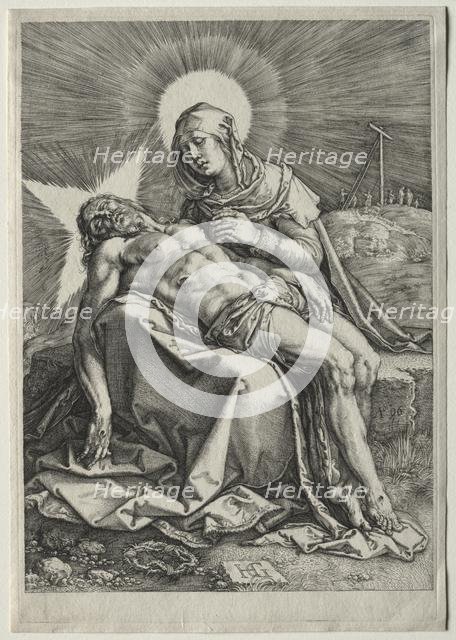 Pieta, 1596. Creator: Hendrick Goltzius (Dutch, 1558-1617).