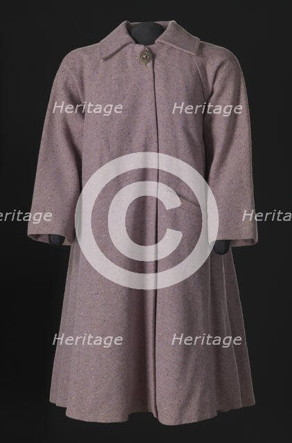 Lavender tweed swing coat designed by Arthur McGee, mid 20th-late 20th century. Creator: Arthur McGee.
