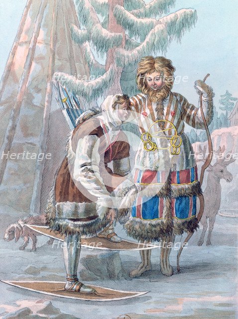 'Samoyeds', Russia, 19th century. Artist: Coqueret