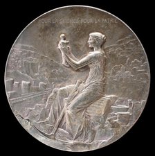 Medal for the Fiftieth Anniversary of the École française d'Athènes [obverse], 1898. Creator: Louis Oscar Roty.