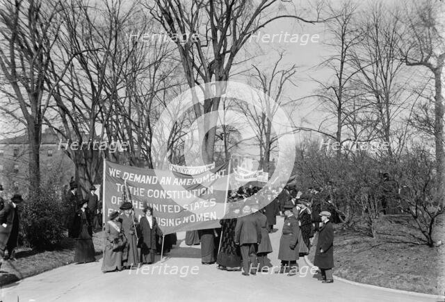 Woman Suffrage - Posters For Parade, 1914. Creator: Harris & Ewing.