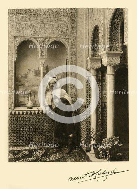 Albert Frederick Calvert in the Alhambra, Granada, Spain, 1907. Creator: Unknown.