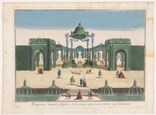 View of the Pergola and the fountains of a garden of the king of Denmark, 1700-1799. Creator: Unknown.