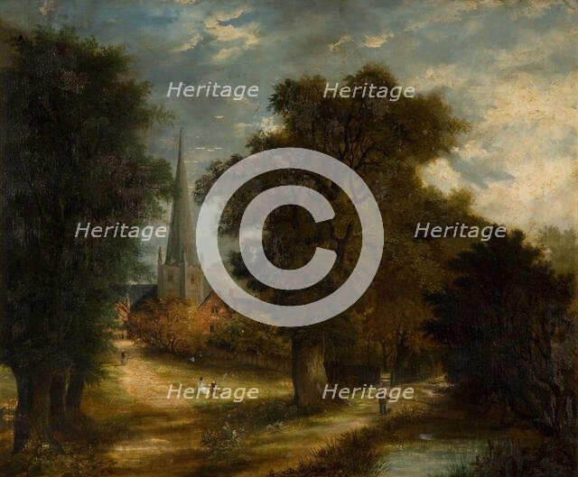 Aston Church and Village, [undated] Now Aston, Birmingham. Creator: Unknown.