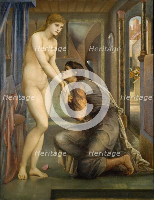Pygmalion and the Image - The Soul Attains, 1878. Creator: Sir Edward Coley Burne-Jones.