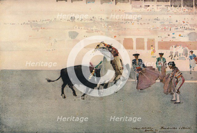 Picadors, Seville, 1893, (1906). Artist: Arthur Melville