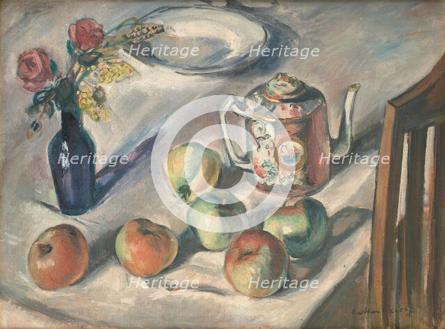 Still Life with Apples, 1915. Creator: Othon Friesz.