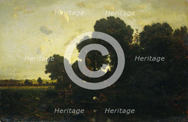Evening twilight, 1840-1867. Creator: Theodore Rousseau.