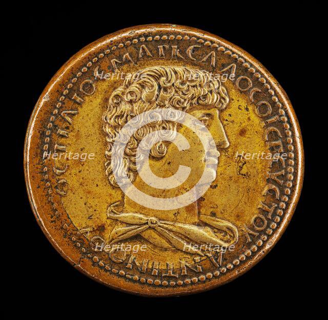 Antinous, died A.D.130, Favorite of the Emperor Hadrian [obverse]. Creator: Giovanni da Cavino.