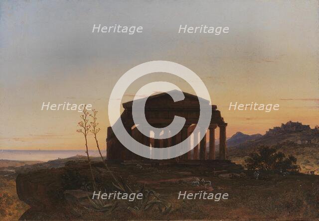 The Temple of Concordia by Girgenti, 1819-1822. Creator: Franz Ludwig Catel.