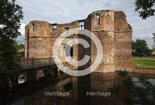 Gatehouse and approach bridge, Kirby Muxloe Castle, Leicestershire, 2006. Artist: Alun Bull.
