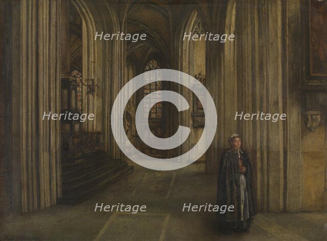 Interior of a Church, 1871. Creator: Henri Jean Augustin de Braekeleer.