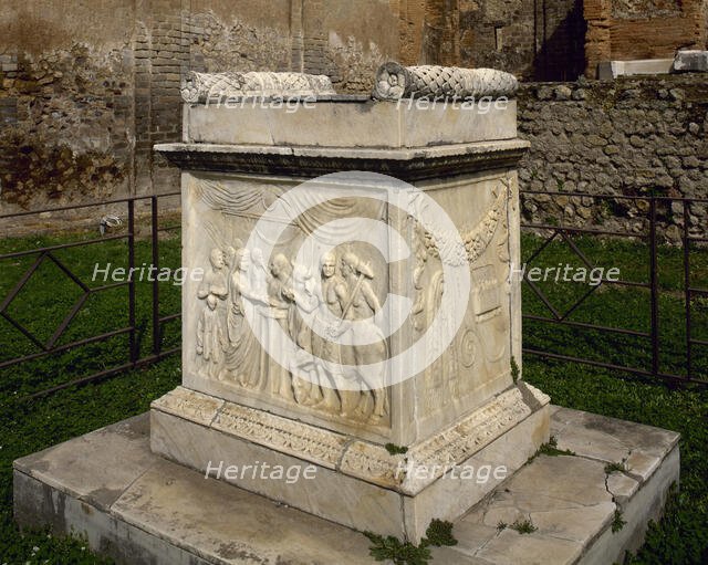 Altar of Vespasian, Temple of Vespasian (69-79 CE), Pompeii, Italy. Creator: Unknown.