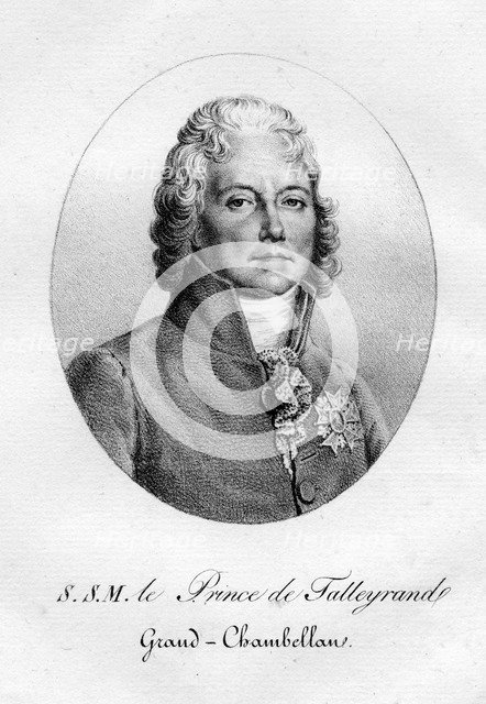 Charles Maurice de Talleyrand-Perigord, French diplomat, 19th century.Artist: Langlume