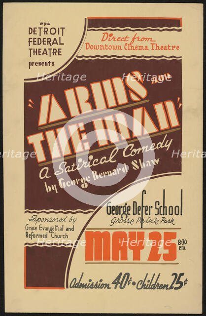 Arms and the Man, Detroit, [193-]. Creator: Unknown.