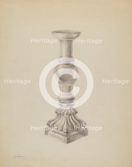 Candlestick, c. 1938. Creator: Charles Caseau.