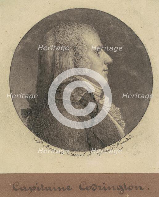 Captain Codrington, 1796-1797. Creator: Charles Balthazar Julien Févret de Saint-Mémin.