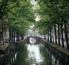 Canal in Oude, Delft. Artist: CM Dixon Artist: Unknown