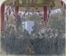 Laying of the chief stone of Holborn Viaduct, City of London, 3 June 1867. Artist: JP