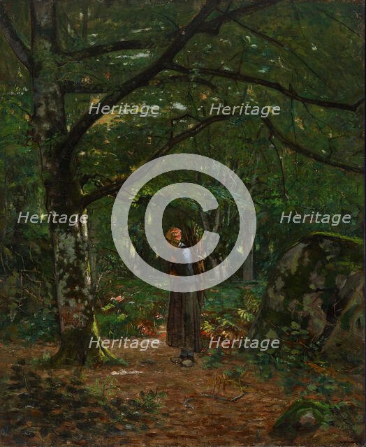 In Fontainebleau Woods (Fontainebleau Forest), 1873. Creator: John Washington Love.