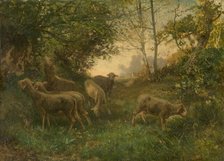 Sheep on the Fringe of the Wood, 1864. Creator: Hippolyte Boulenger.
