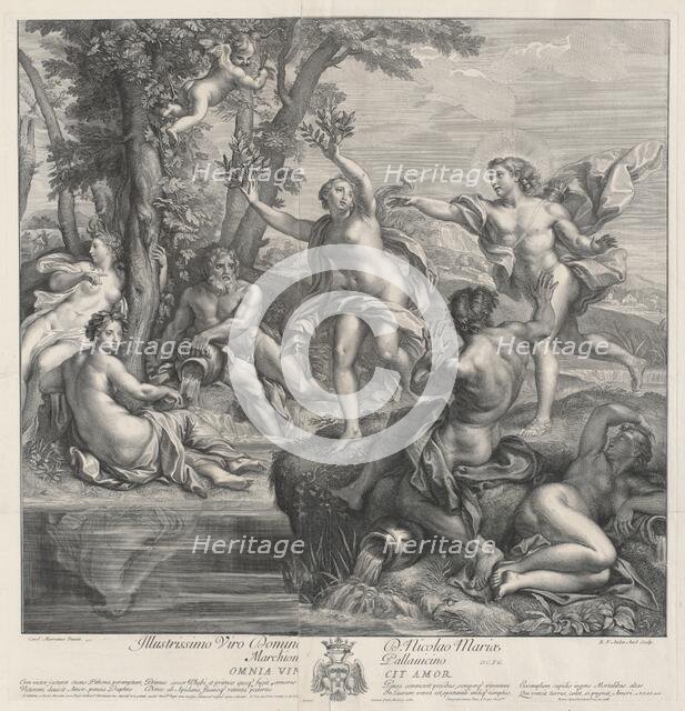 Omnia Vincit Amor [Apollo and Daphne], 1728. Creator: Robert van Audenaerde.