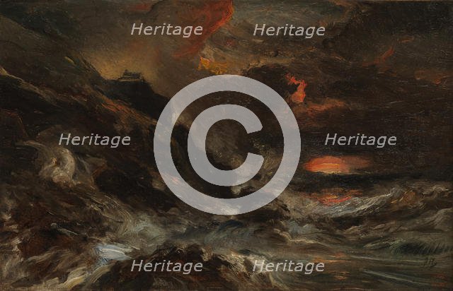 A Storm off the Normandy Coast, probably 1850s. Creator: Eugene Isabey.