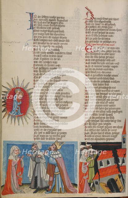 The Virgin as Queen of Heaven: The Emperor Augustus Told of Jesus's Birth..., about 1400-1410. Creator: Unknown.