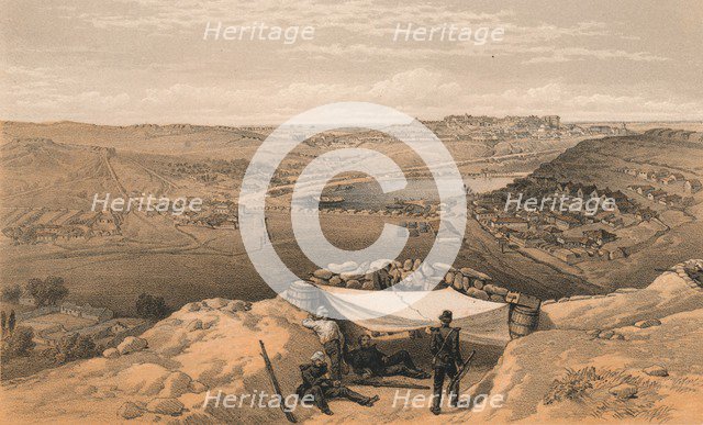 'The Town Batteries or Interior Fortifications of Sebastopol', 1856. Artist: Thomas Picken.