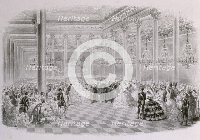 Ball in the Hall of the Russian Assembly of Nobility on the occasion of the coronation of Emperor Al Artist: Zichy, Mihály (1827-1906)