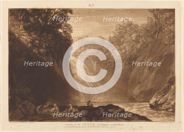 The Fall of the Clyde, published 1809. Creator: JMW Turner.