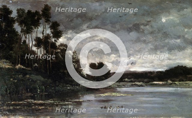 'The River Bank', 1866.  Artist: Charles François Daubigny