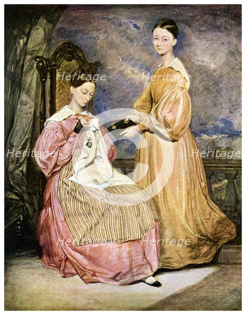 Florence Nightingale, British nurse and hospital reformer, c1836 (1956). Artist: William White.